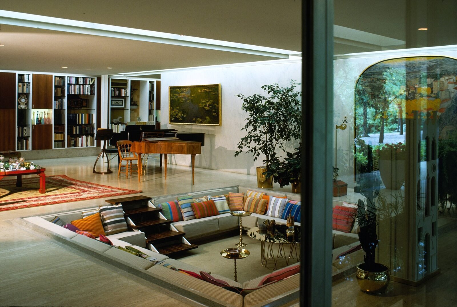 Daylit living room looking out to a terrace
